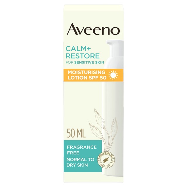 Aveeno Calm & Restore Face Lotion SPF 50 50ml - British product