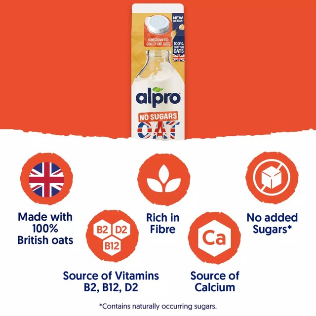 Alpro oat drink no sugar 1L - British product