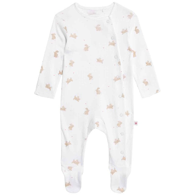 M&S pure cotton bunny sleepsuits light pink 12-18 months, imported from the UK