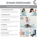 Cheeky Chompers 6 in 1 Multi Muslin Silver Stars