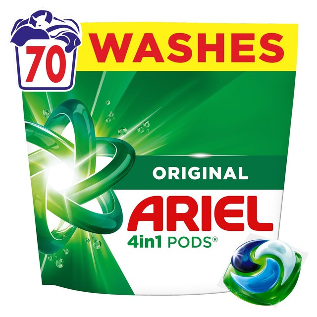 Ariel Original Laundry Detergent Pods 70 Washes - British product