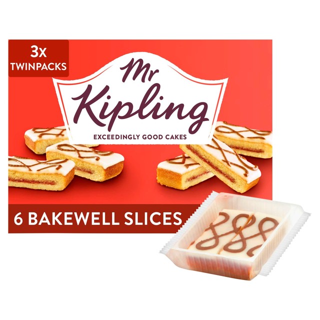 Mr Kipling Bakewell cake slices 6 slices, imported from the UK