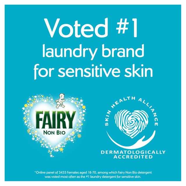 Fairy non bio washing liquid for sensitive skin 101 washes - British product