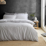 Turner Bianca frill stripe single duvet set (British brand)