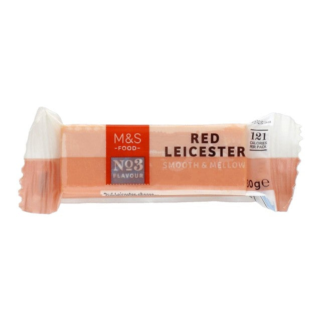 M&S Red Leicester cheese bar 30g, imported from the UK