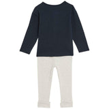 M&S long sleeve jersey outfit navy 3-6 months, imported from the UK