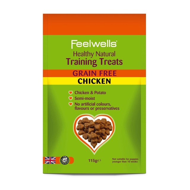 Feelwells grain-free dog training treats 115g - British product