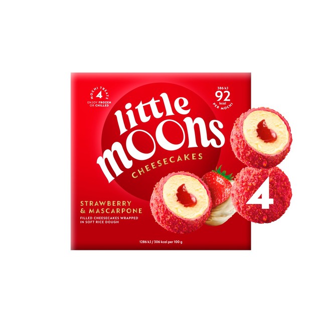 Little Moons strawberry and mascarpone mochi cheesecake bites 120g, UK version