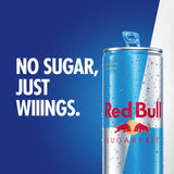 Red Bull sugar free energy drink 8 x 250ml, imported from the UK