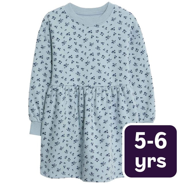 M&S ditsy floral dress navy 5-6 years, imported from the UK