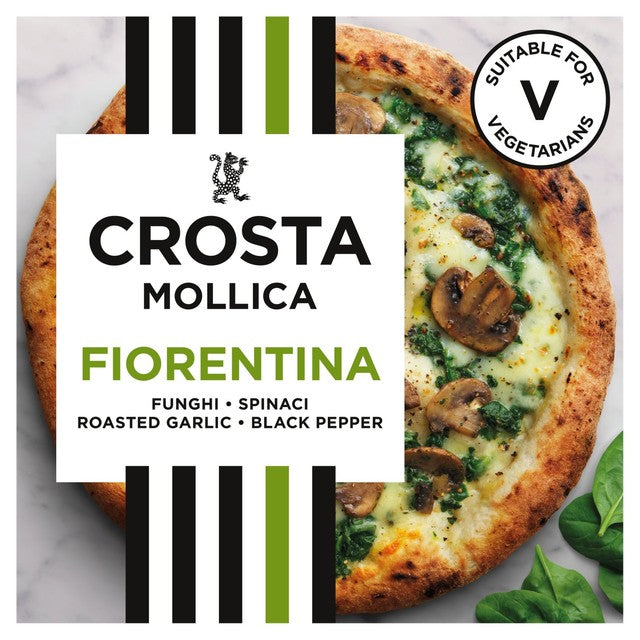 Crosta Mollica Fiorentina sourdough pizza with mushrooms and spinach 443g - British product