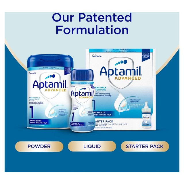 Aptamil Advanced first infant milk formula 12 x 200ml - British product