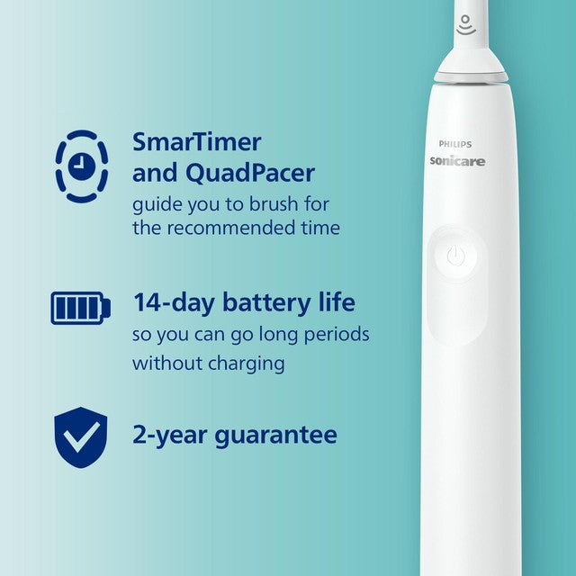 Philips Sonicare Series 3100 white electric toothbrush, imported from the UK