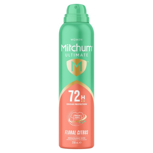 Mitchum anti-perspirant deodorant spray Floral Citrus 250ml, imported from the UK