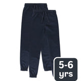 M&S kids cotton-rich joggers in navy, size 5-6 years, imported from the UK