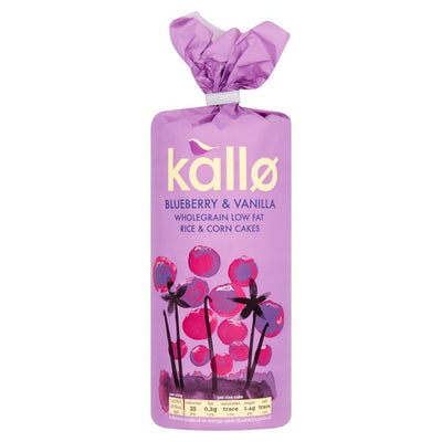 Kallo blåbær & vanilje ris- og mais kaker 131g