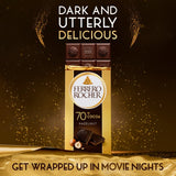 Ferrero Rocher 70% dark chocolate bar with hazelnuts 90g - British product