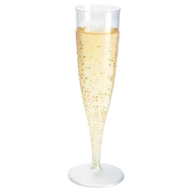 Duni plastic champagne flutes 135ml, imported from the UK
