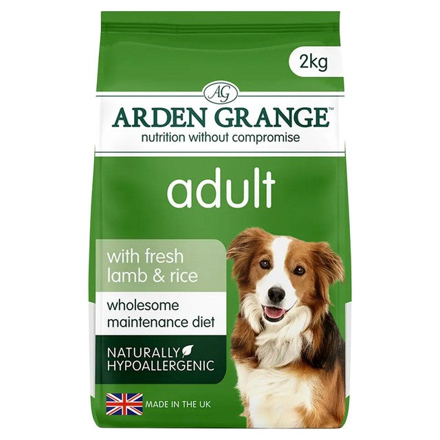 Arden Grange adult lamb and rice dry dog food 2kg - British product