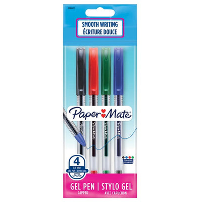 Paper Mate Jiffy Gel Pouch Assorted Gel Pens 4-Pack