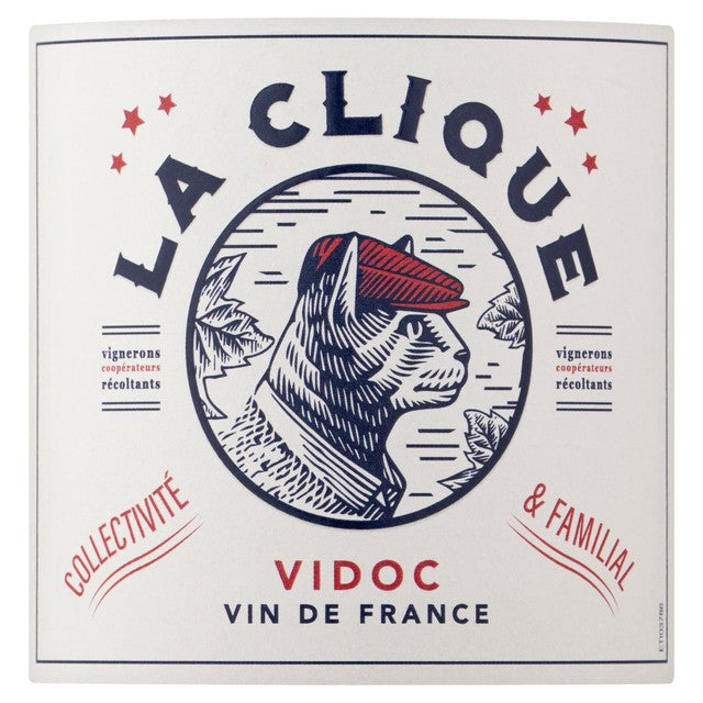 La Clique Vidoc Rouge red wine 75cl, UK version