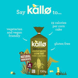 Kallo lightly salted corn cakes 130g, UK version