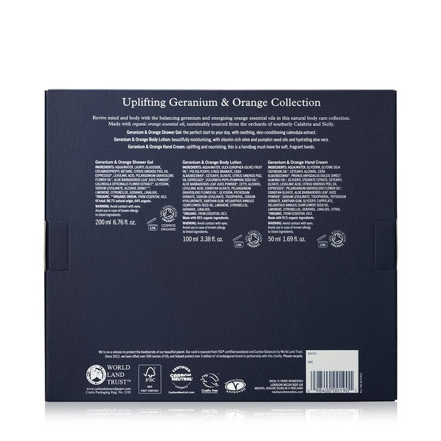 Neal's Yard Geranium Orange body care set, imported from the UK