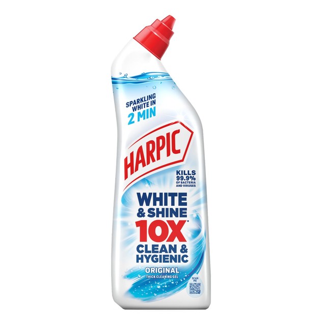 Harpic White & Shine Bleach Original toilet cleaner gel 750ml, UK version