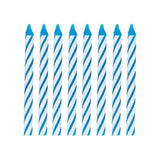 Unique Party blue spiral birthday candles pack of 24 - British product