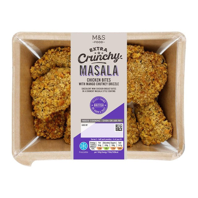 M&S chicken bites mango chutney 320g, imported from the UK
