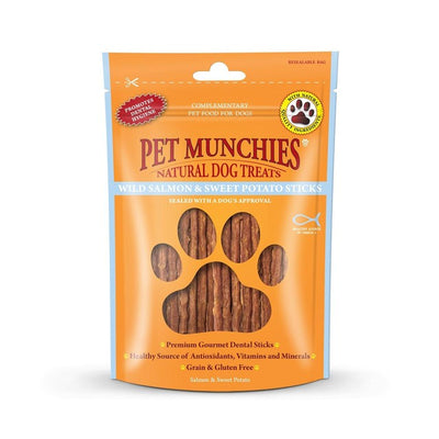 Pet Munchies Wild Salmon and Sweet Potato Dog Treats 90g
