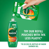 Radox Feel Refreshed shower gel 675ml, imported from the UK