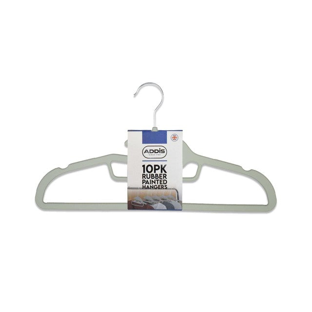 Addis grey non-slip clothes hangers pack of 10 imported from UK