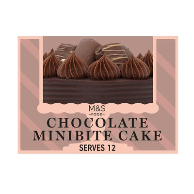 M&S Chocolate Mini Bite Cake 1kg Chocolate Cake