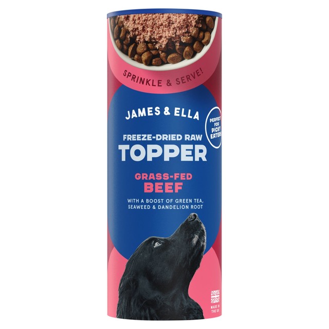 James & Ella freeze dried raw beef dog topper 50g, UK version