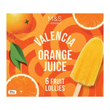M&S Valencia orange juice ice lollies 6 x 80g, imported from the UK