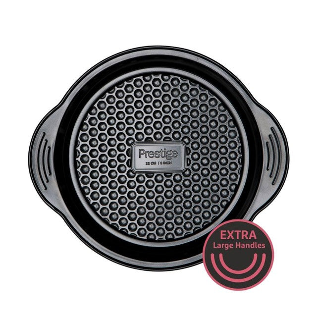 Prestige Aerolift carbon steel cake tin round 22cm, imported from the UK