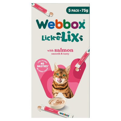 Webbox Lick-e-Lix Salmon Yoghurty Cat Treats 5 x 15g