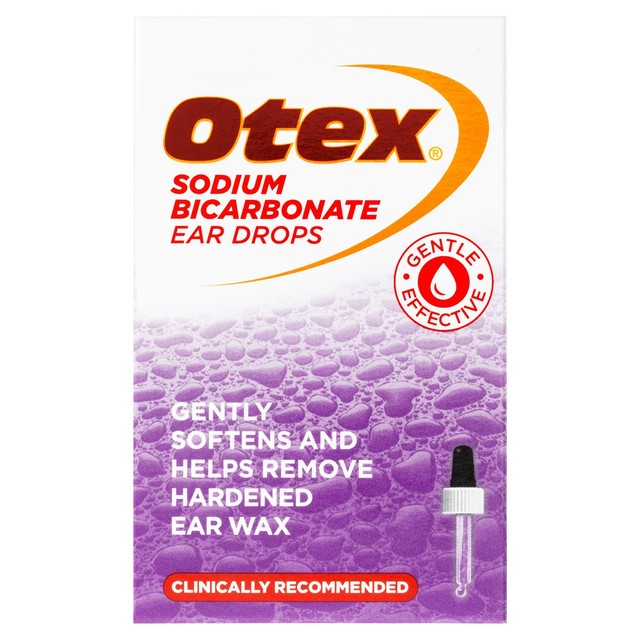 Otex sodium bicarbonate ear drops 10ml, imported from the UK
