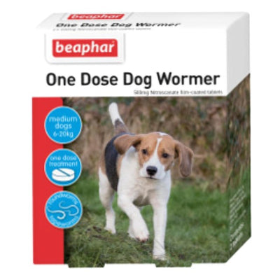 Beaphar One Dose Wormer For Medium Dogs Dewormer 2 Tablets