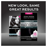 John Frieda Foam Hair Colour Natural Black 2N Kit, UK version