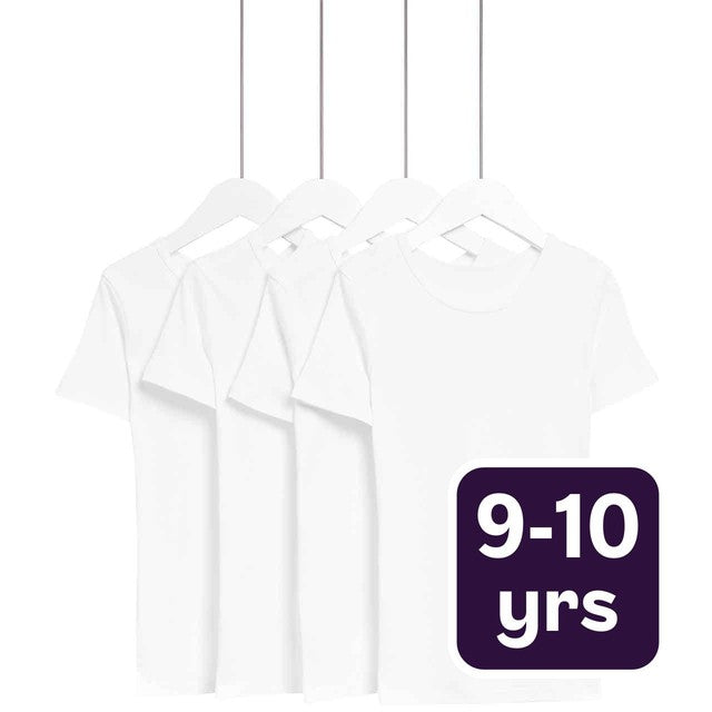 M&S cotton vests white 9-10 years, imported from the UK