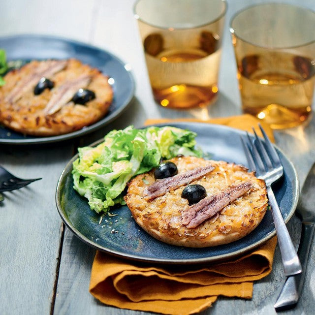 Picard onion, black olives, anchovies tarts 300g, imported from the UK