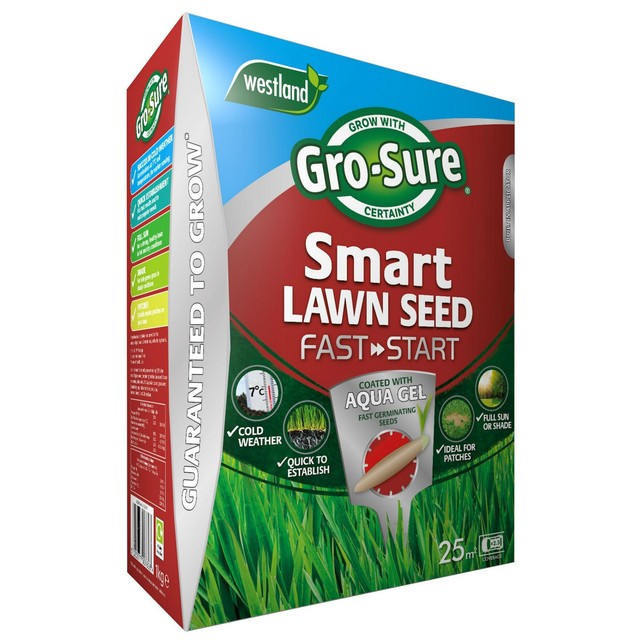 Gro-Sure Aqua Gel Coated Fast Start Smart Lawn Seed 1kg, UK version