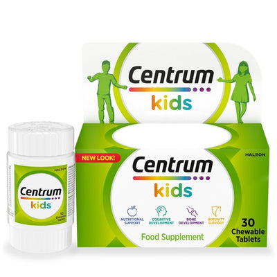 Centrum Kids Multivitamins and Minerals Chewable Tablets 30s