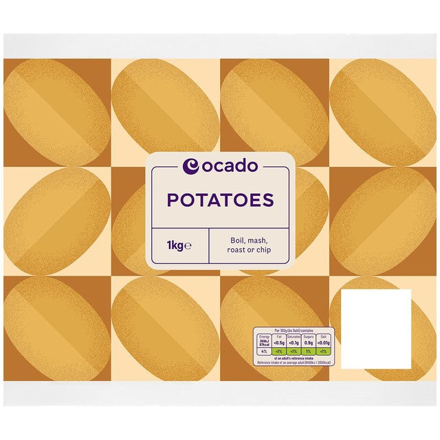 Ocado white potatoes 1kg, imported from the UK