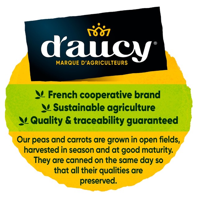 D'aucy canned peas and carrots 400g - British product