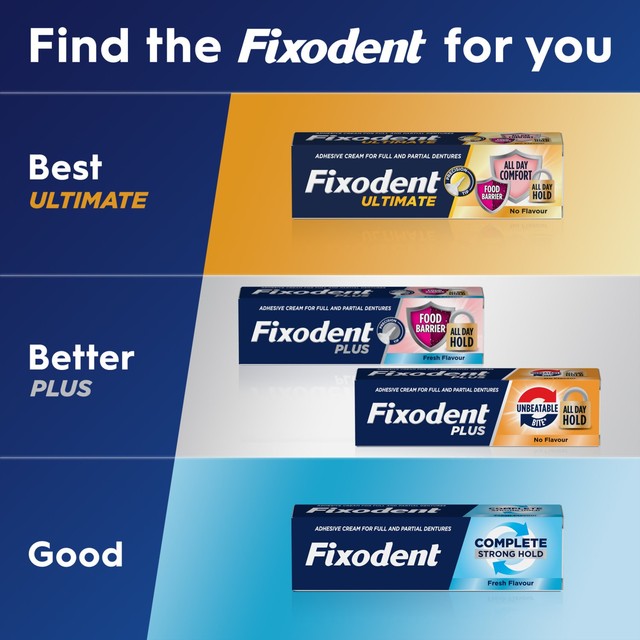 Fixodent denture adhesive cream Flavour Free 40g - British product