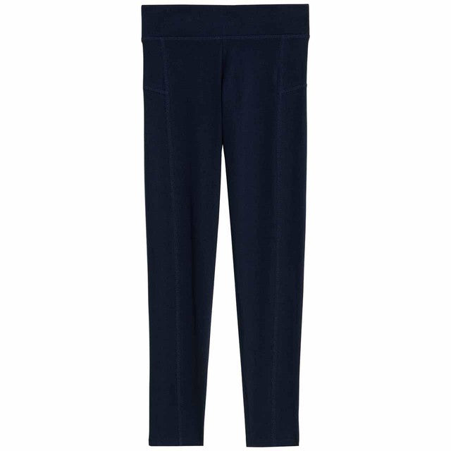 M&S girls cotton-rich leggings navy 8-9 years, imported from the UK