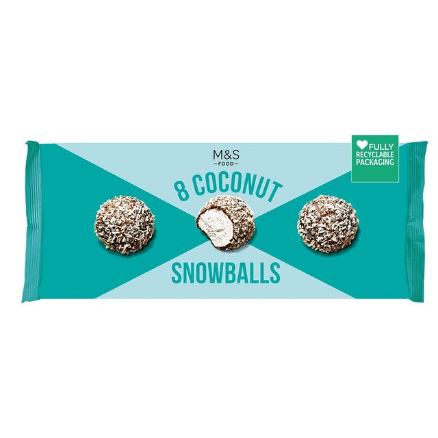 M&S Coconut Snowballs 164g, imported from the UK